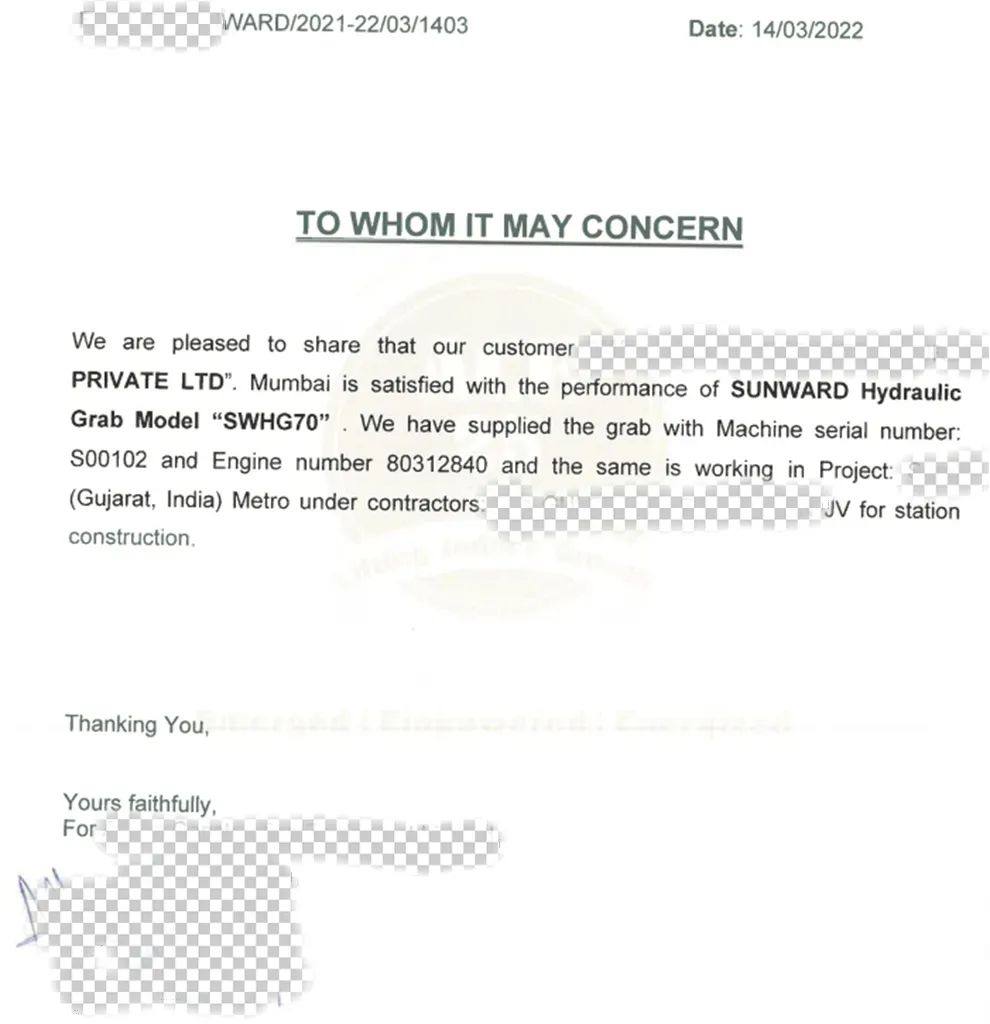 谢谢信！云顶国际yd888智能SWHG70液压抓斗助力外洋基础施工获肯定