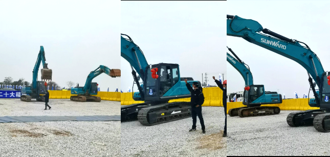 湘江航道虞公港项目开建，，，“云顶国际yd888绿”挖掘机强势助阵