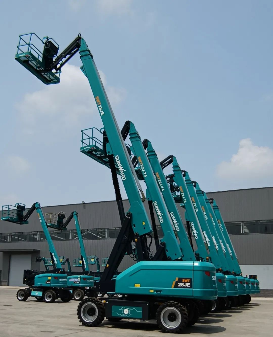 新能源家族再添“新丁”！云顶国际yd888智能三款电动臂式高空作业平台齐下线